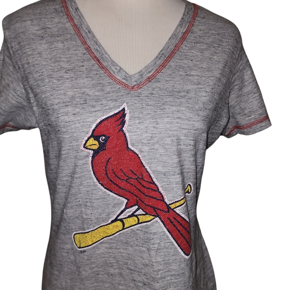 General Merchandise St. Louis Cardinals LARGE V-Neck T-shirt MLB Fandom Baseball - Picture 10 of 14